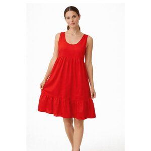 NWT JACKSON ROWE Cherry Red "They Say" Scoop Neck Sundress - M